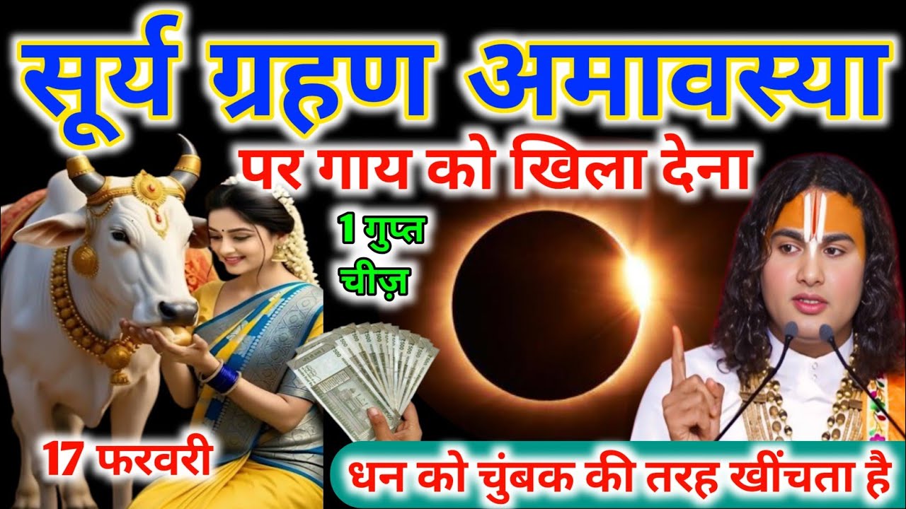 सूर्य ग्रहण अमावस्या,पर गाय को खिला देना1 गुप्त चीज़,धन को चुंबक की तरह खींचता है #aniruddhacharyaji