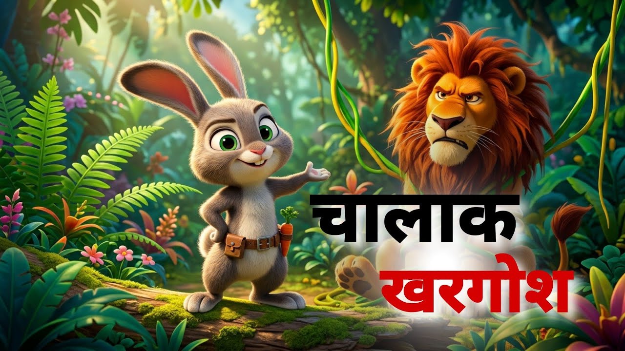 चालाक खरगोश । Hindi kahani । Moral story #cartoon #panchatantrastories #viral #trending #subscribe 