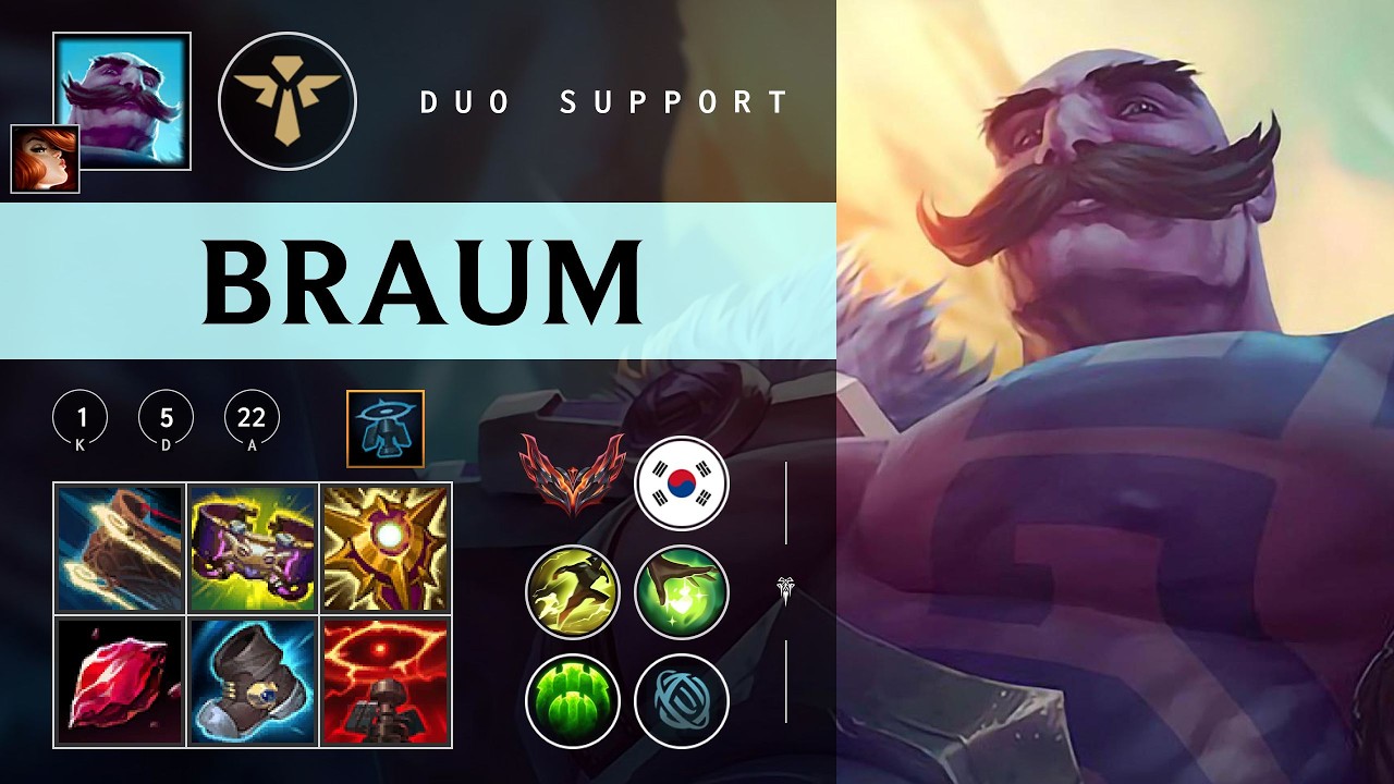 Braum Support vs Bard - KR Grandmaster Patch 26.04