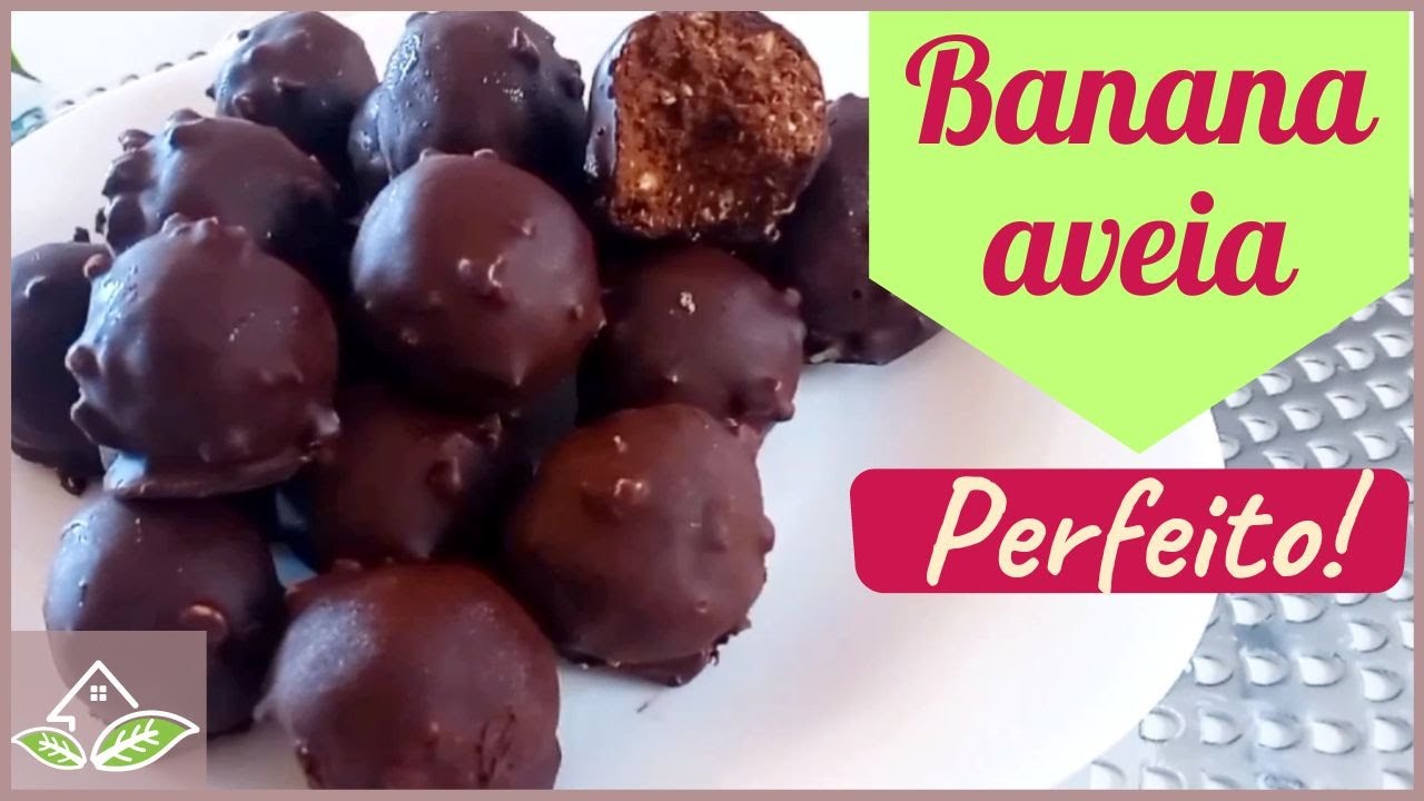 BOMBOM FITNESS, banana e aveia melhor receita, faça seu doce saudável