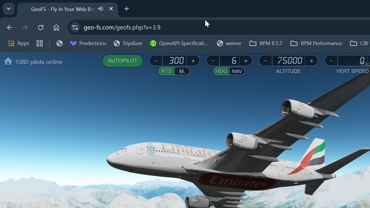 Live  -- doing stuff in geofs