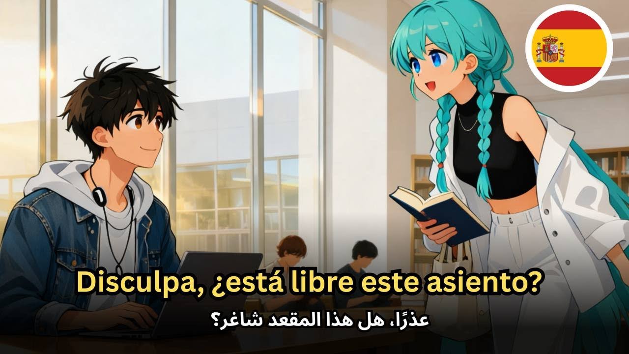 ابدأ بفهم الإسبانية بسهولة و سرعة | حوار في المكتبة مترجم 🇪🇸📚