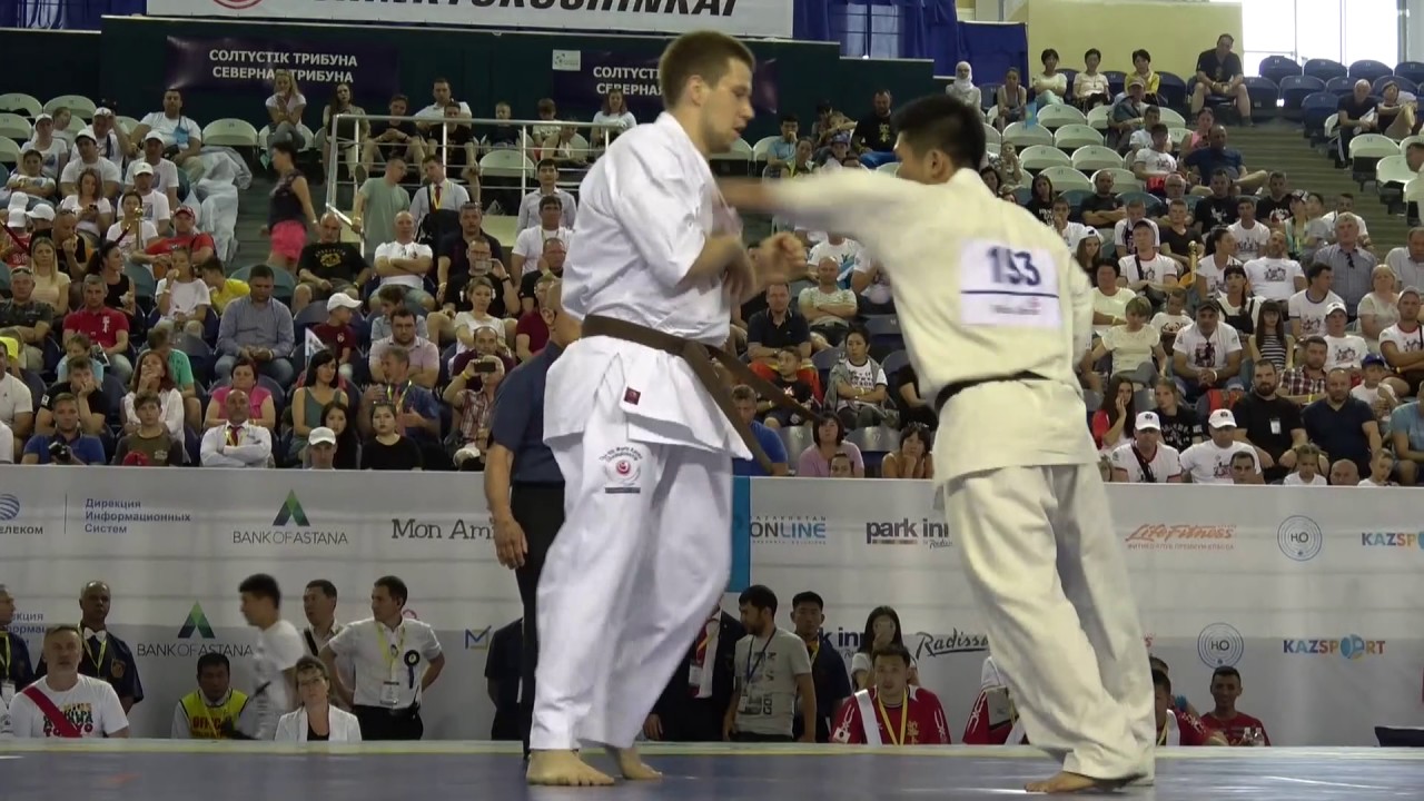 The 6th World Karate Championship in Weight Categories Heavy quarterfinal Guzauskas vs. Shimamoto