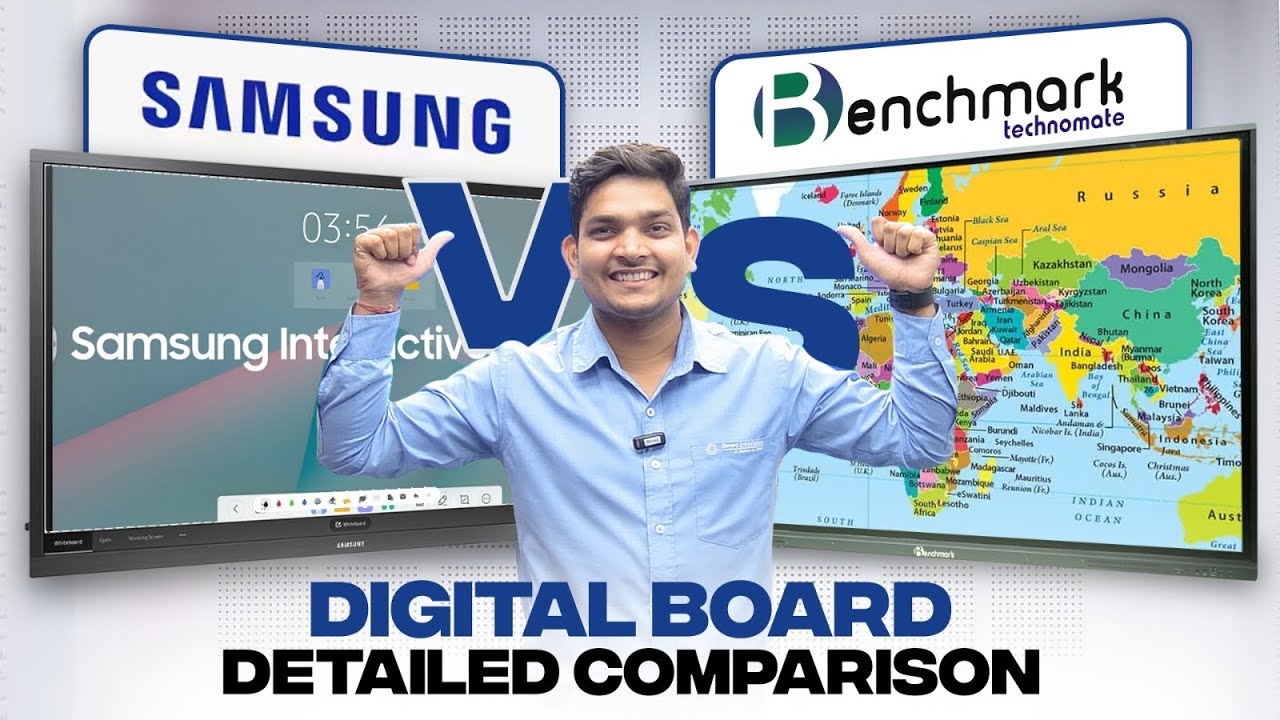 Benchmark Digital Board vs Samsung Digital Board | Samsung Smart Board Features@SmartInfovisionBihar