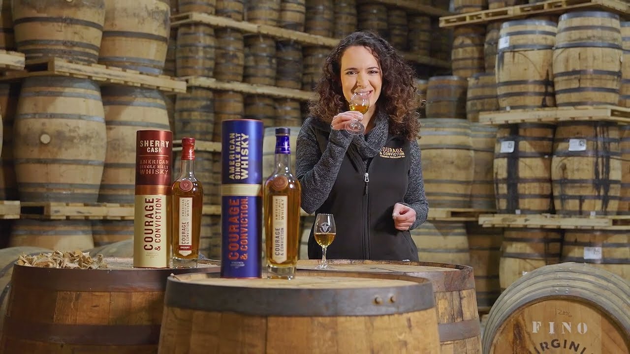 Sampling Virginia Distillery Company Courage & Conviction with Head Blender Amanda Beckwith