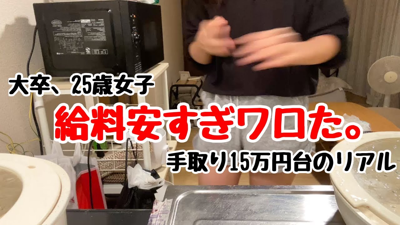 【大卒25歳、一人暮らし】遂に手取りが16万円を切りました。