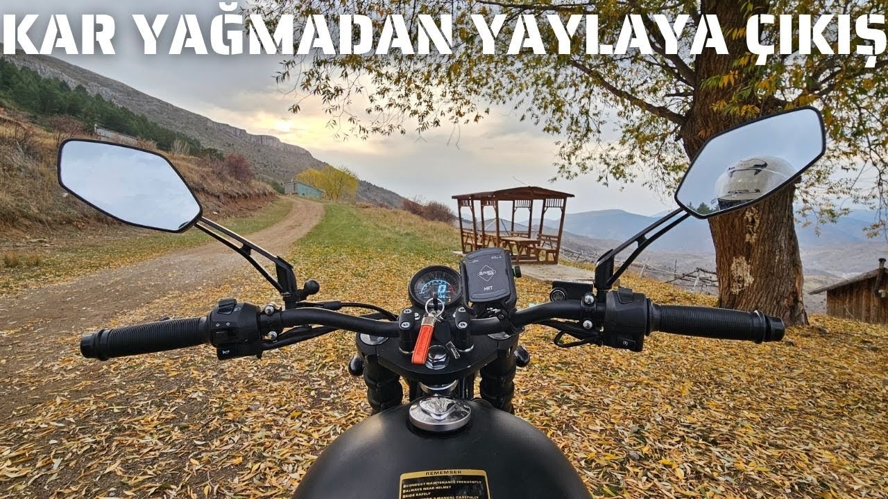 RKS 125N İLE KAR YAĞIŞINDAN YOLLAR KAPANMADAN &Ouml;NCE YAYLAYA SON &Ccedil;IKIŞ  Raw Exhaust [4K] POV SCRAMBLER