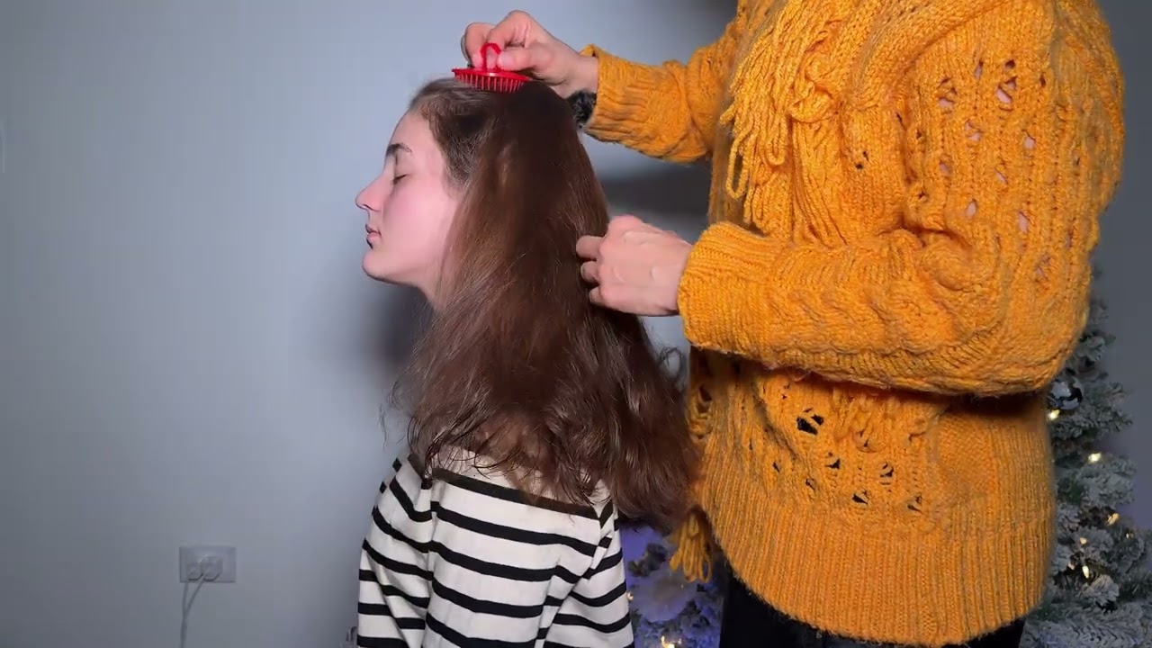ASMR  Classic Hair Brushing, Relaxing Hair Play Hair Massage