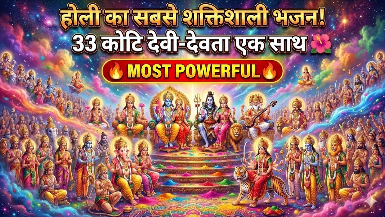 होली का सबसे शक्तिशाली भजन! 33 कोटि देवी-देवता एक साथ 🌺most powerful