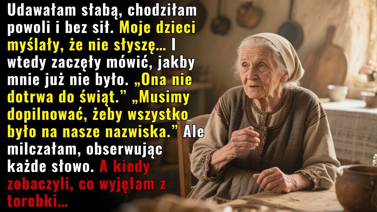 Udawałam słabą staruszkę — dopiero wtedy zobaczyłam, kim naprawdę są moje dzieci…