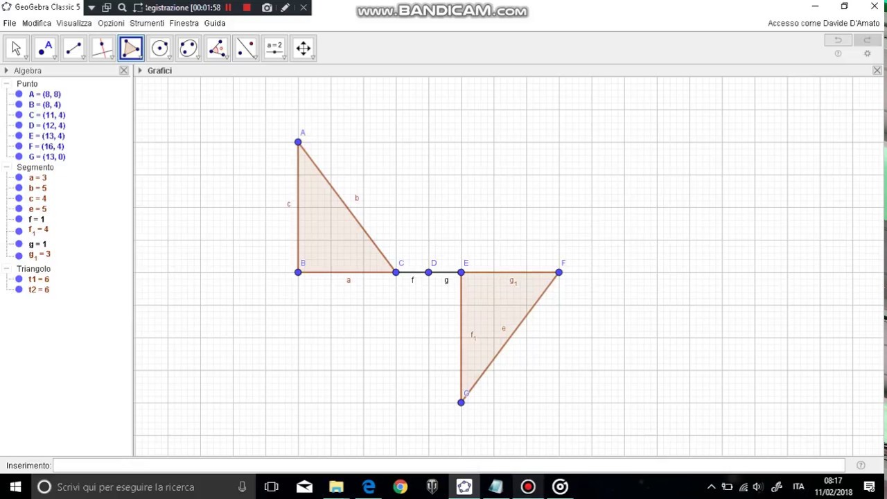 Come fare una simmetria centrale su geogebra