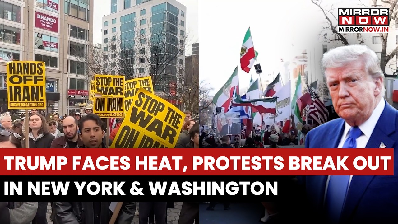 US: Donald Trump Faces Protests In Washington, New York Over Striking Iran | Watch