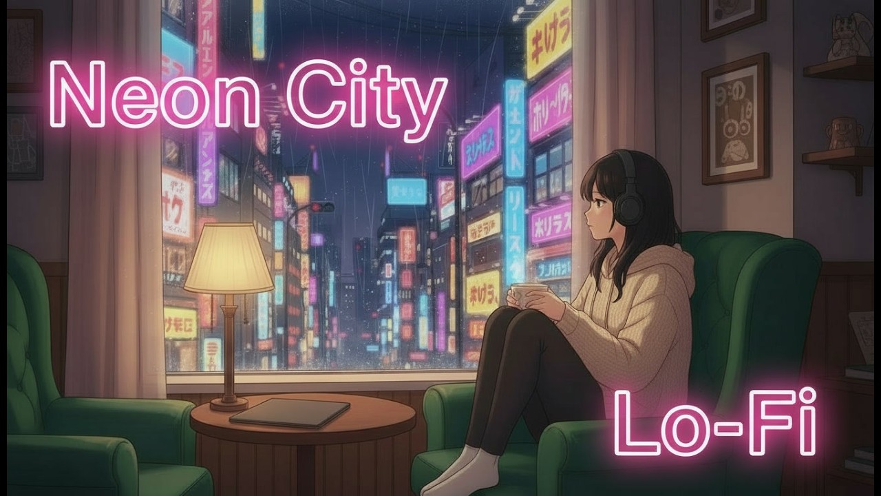 Rainy Neon City – Lofi Hip Hop Beats to Study & Relax