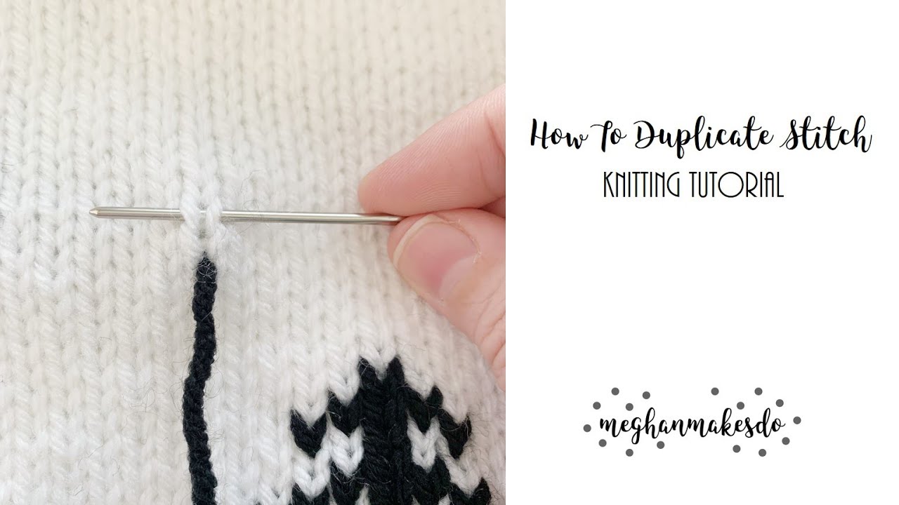 How to duplicate stitch in knitting, knitting stitch tutorial