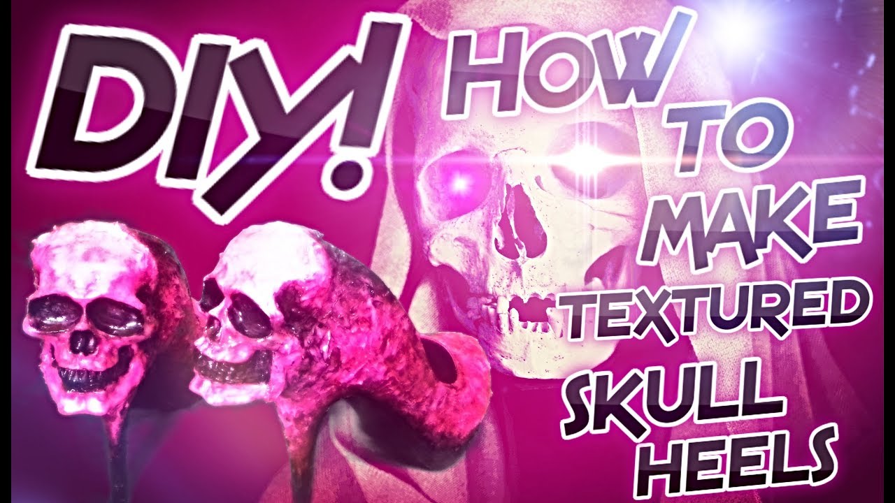 How to make Textured Skull Heels Custom Shoes Elusive Rabbit Horror Halloween DIY Goth Gothic
