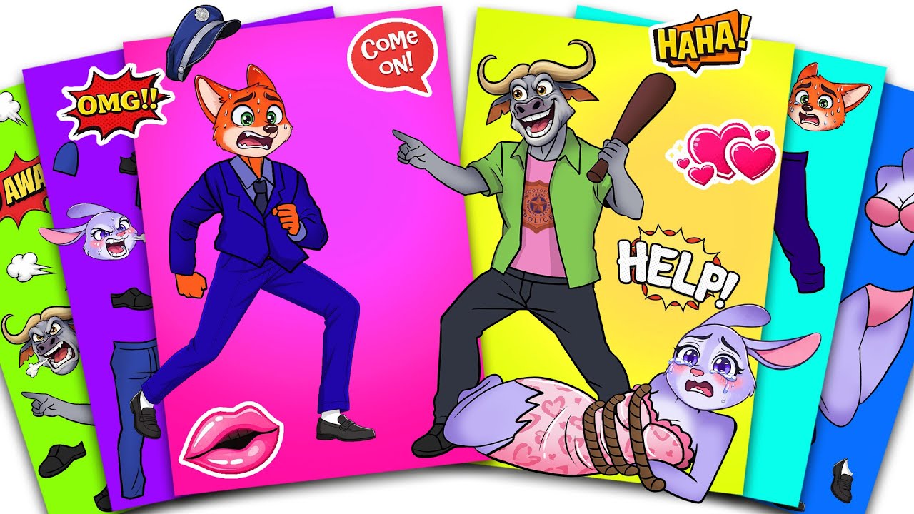 COME ON! I’m Here to Protect You, Princess Zudy   Don’t Be Afraid 💖   Zootopia2   Sticker Book DIY