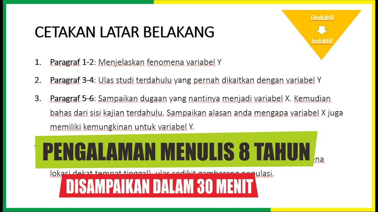 Cara membuat LATAR BELAKANG KUANTITATIF!! Tutorial Step by Step bisa untuk Artikel Ilmiah & Skripsi