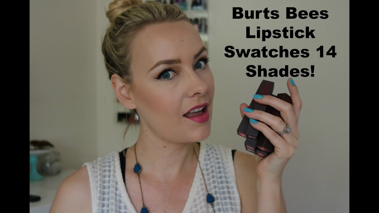 Burts Bees Lipstick Swatches/Review