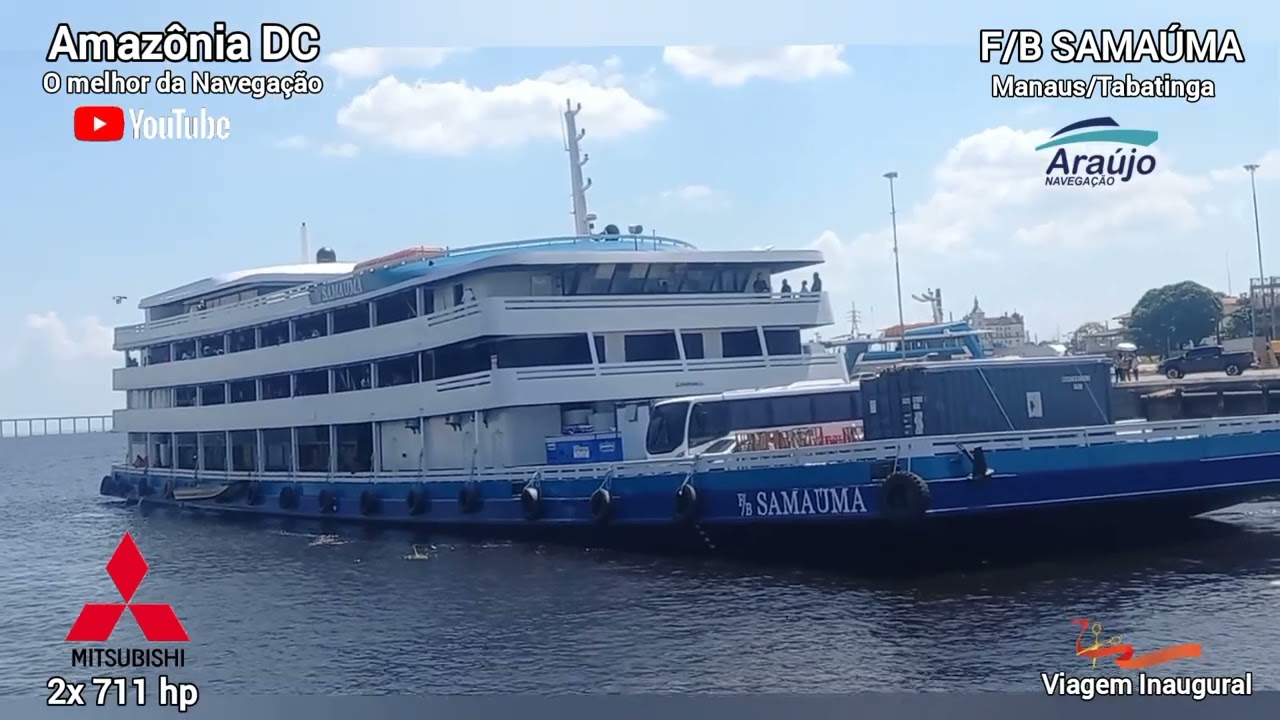 F/B SAMAÚMA | Saída da Viagem Inaugural da maior Ferryboat da Amazônia. 72 x15,30  25/07/2023  12h
