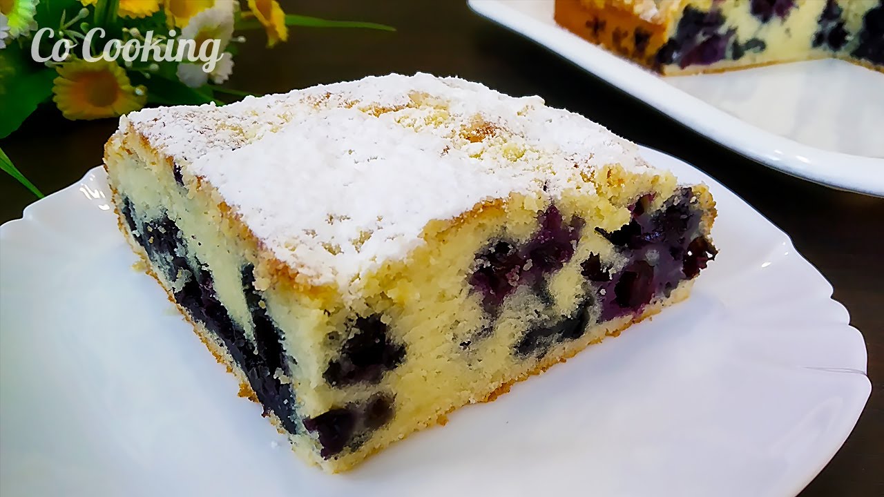 Легко сделать. Черничный пирог. Это очень вкусно!