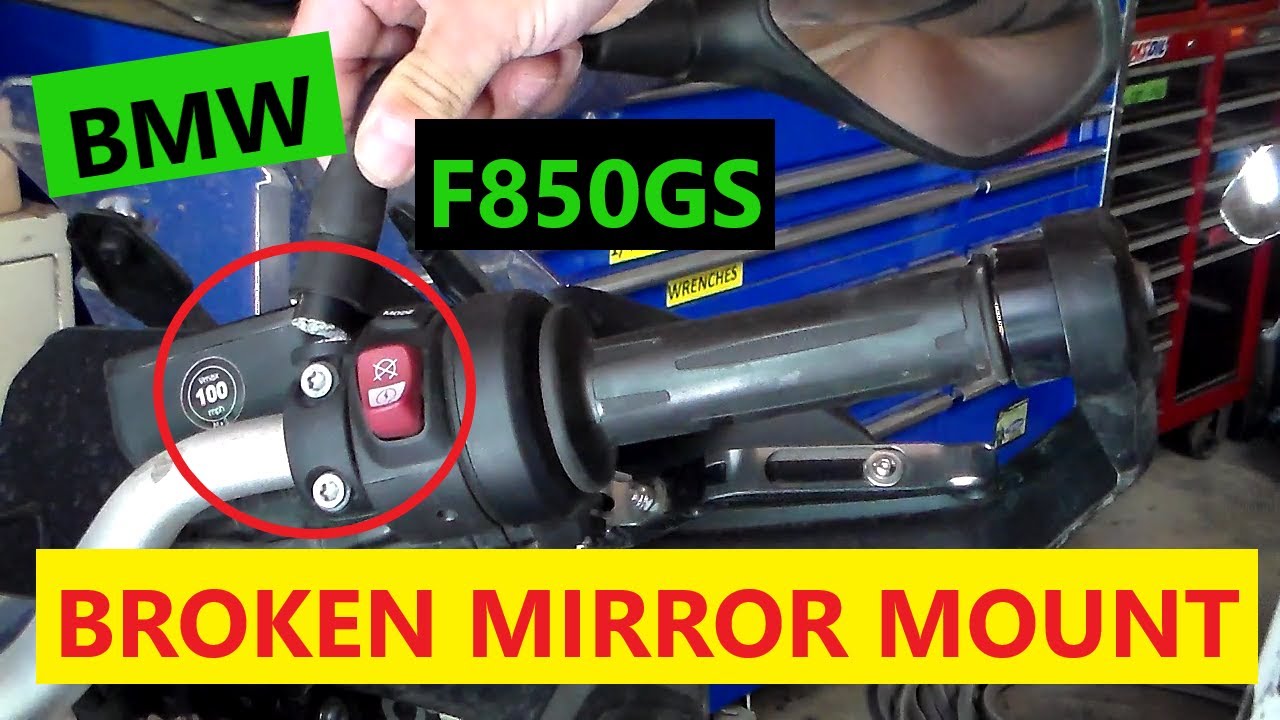 BMW F850GS - How to fix Broken Mirror Mount - EASY!