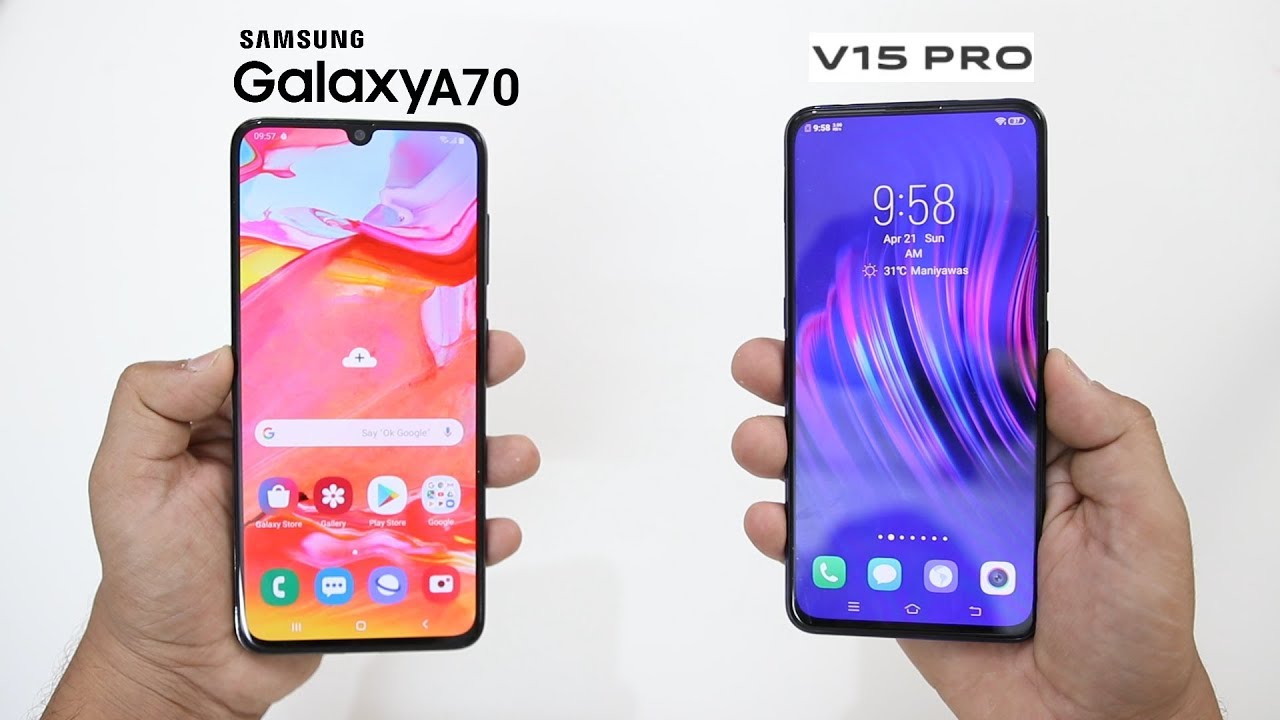 Samsung A70 Vs VIVO V15 Pro SpeedTest And Camera Comparison I Hindi