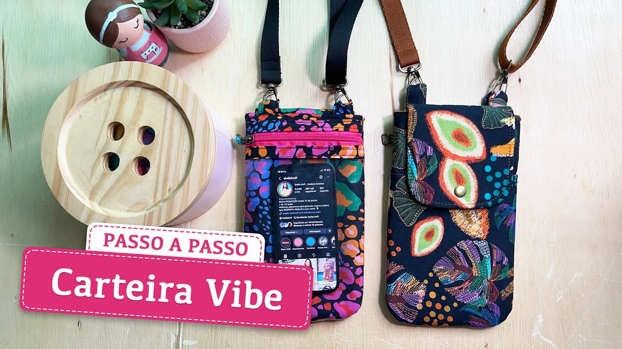 Bolsinha de Celular com Visor | Aula Grátis de Costura Criativa Passo a Passo
