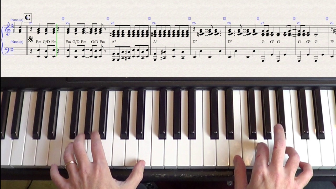Crocodile Rock tutorial pianoforte