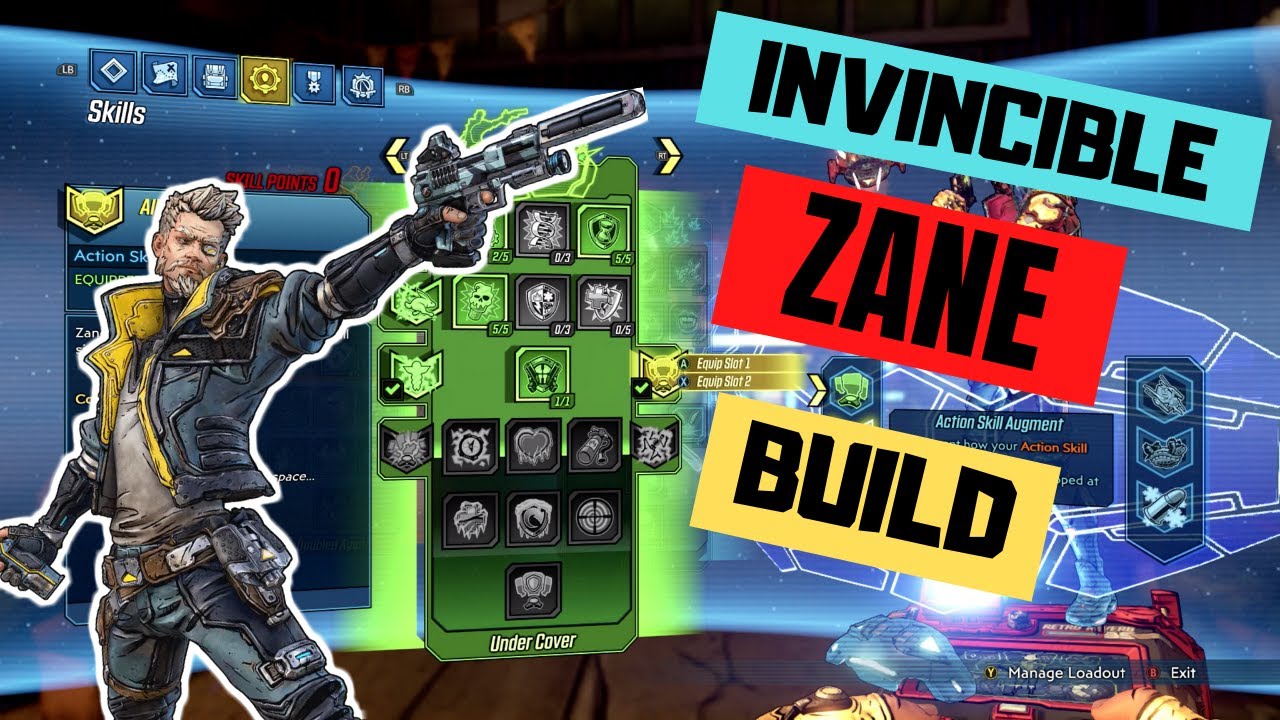 LEVEL 53 INVINCIBLE ZANE BUILD | The Best Level 53 Zane Build Borderlands 3 NEVER DIE
