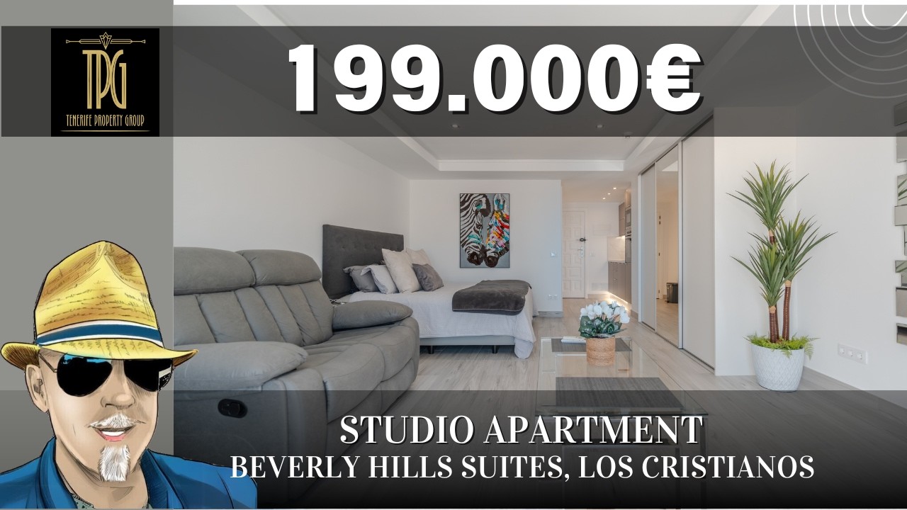 🏡 Studio Apartment for Sale in Los Cristianos | Sea View | Beverly Hills Suites Tenerife #tenerife