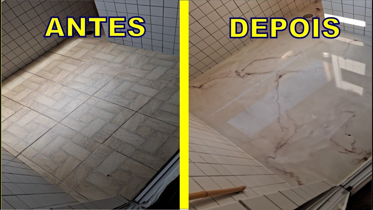 Porcelanato liquido pérola marmorizado