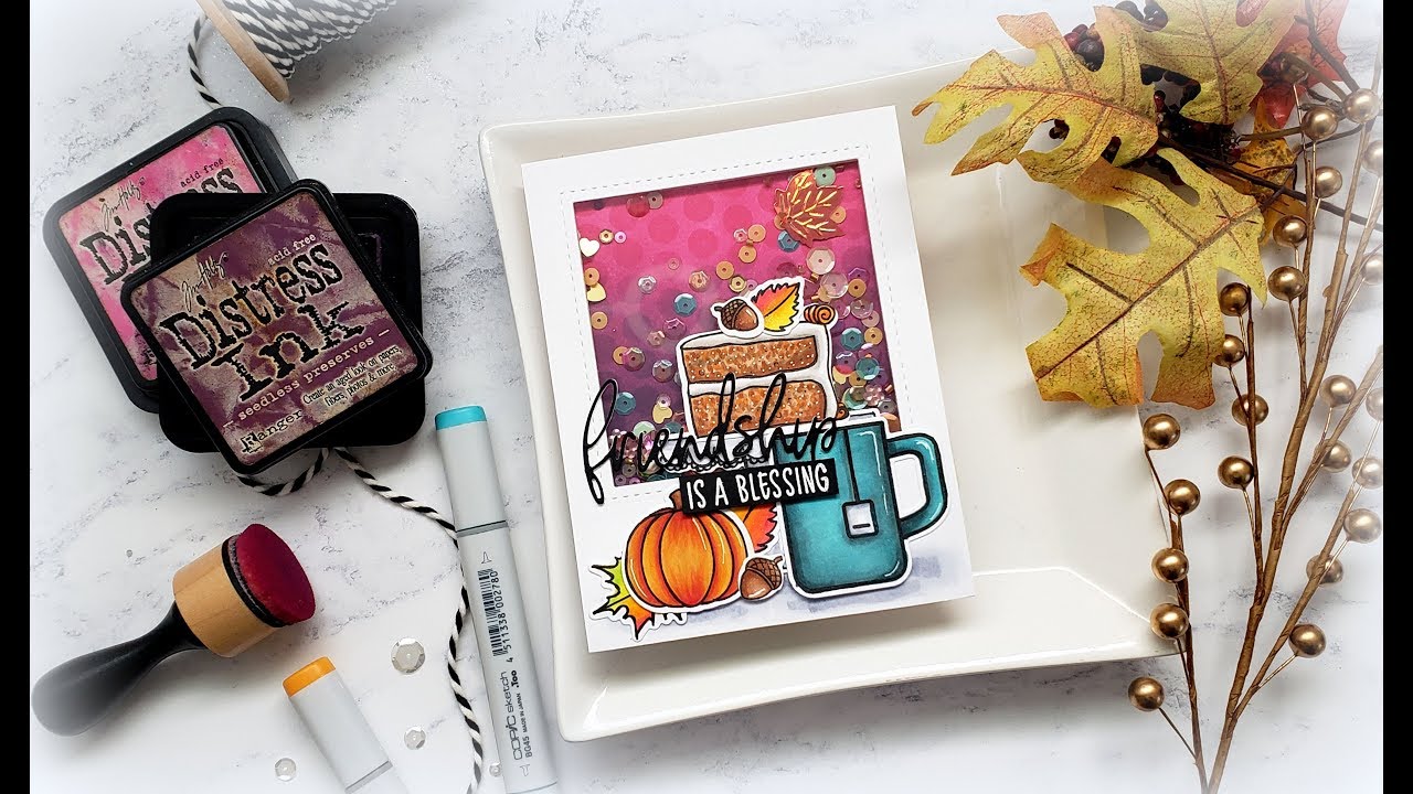Fall Themed Shaker Card: When Company Comes Over
