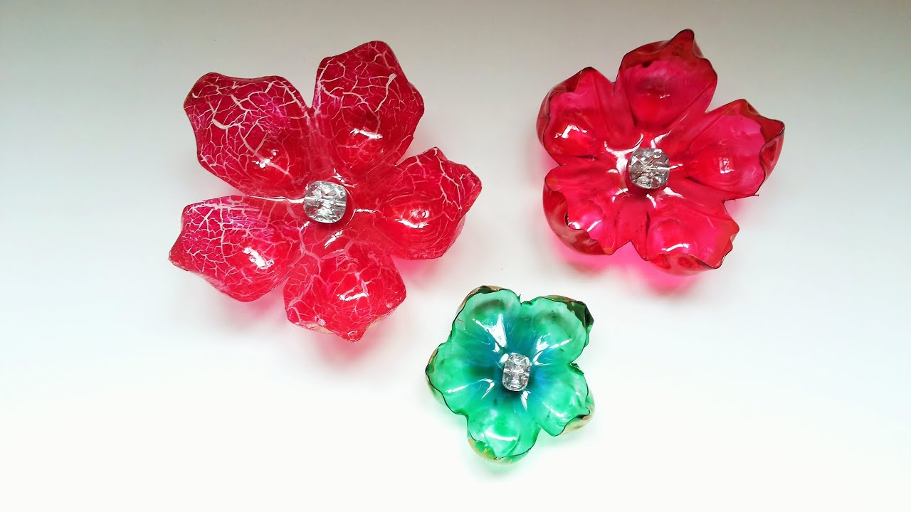Flores feitas com garrafa pet passo a passo - step by step
