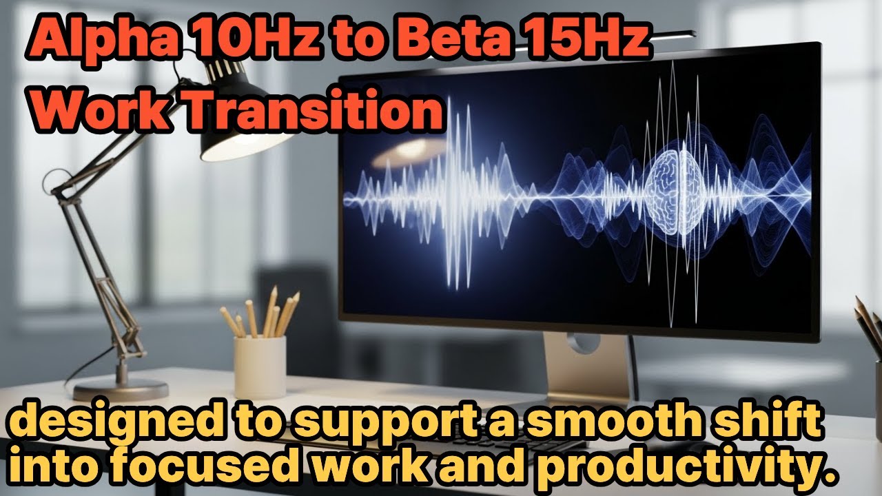 Work Mode Activation | Alpha to Beta Brainwave Transition | Alpha10Hz to Beta15Hz Work Transitio