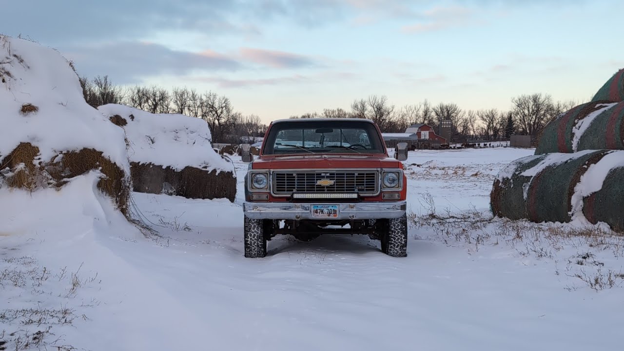 1980 Chevy K20 - Fresh DEEP Snow On Thanksgiving Weekend