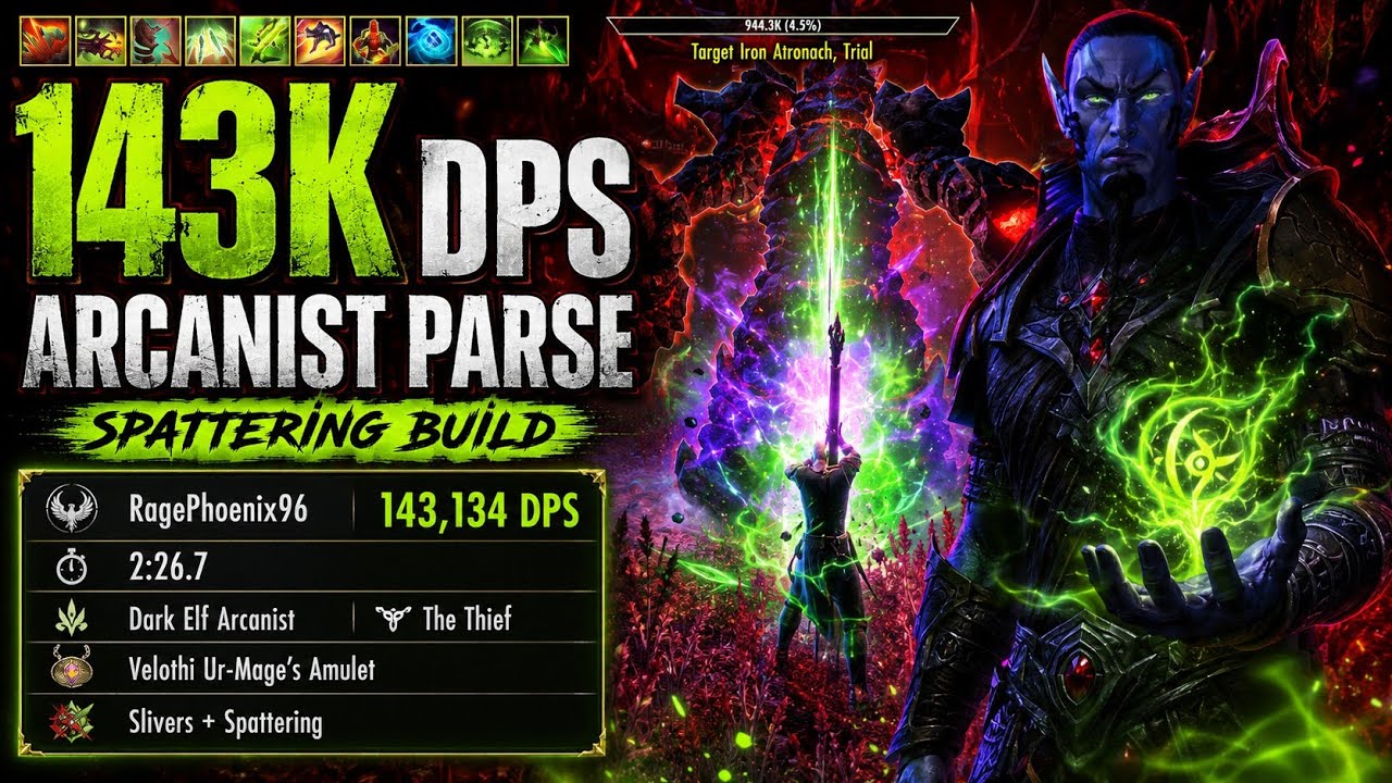 Arcanist Hits 143K DPS! Spattering Beam Build | ESO Update 50