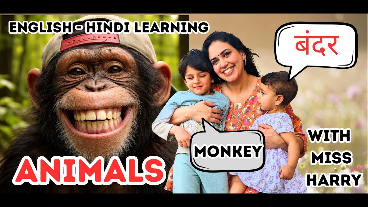 Episode 6: Animals | English to Hindi Toddler and Kids Learning | Ms Harry | Hindi Ms Rachel