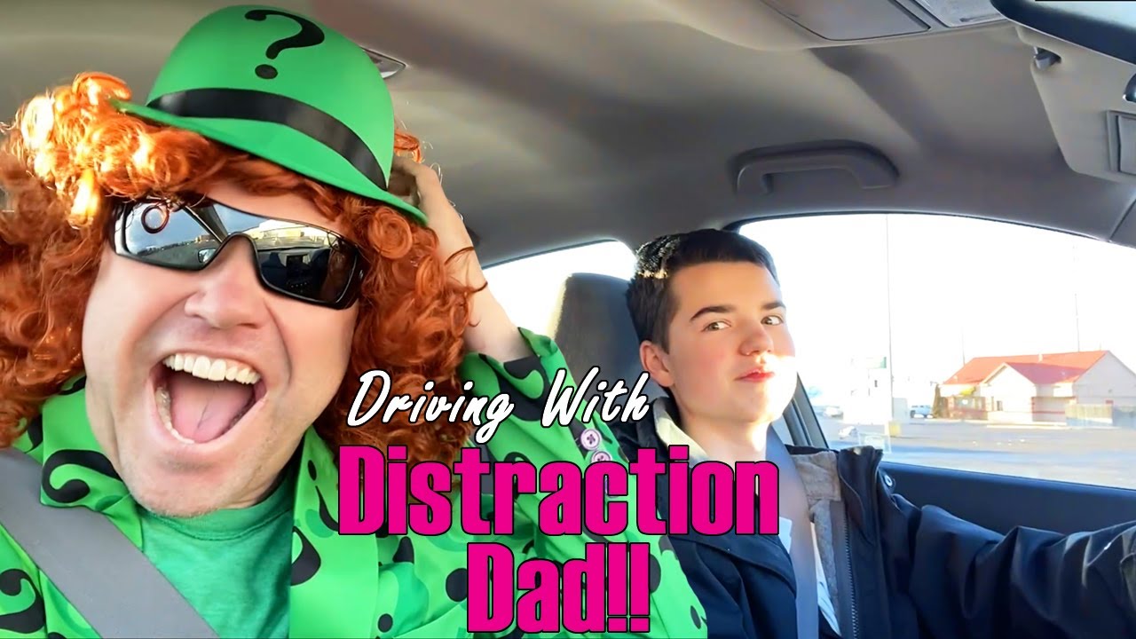 Jake Drives With Distraction Dad!