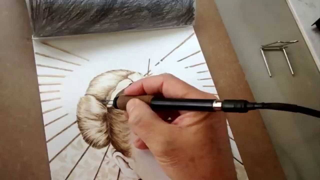 pirografia sobre papel