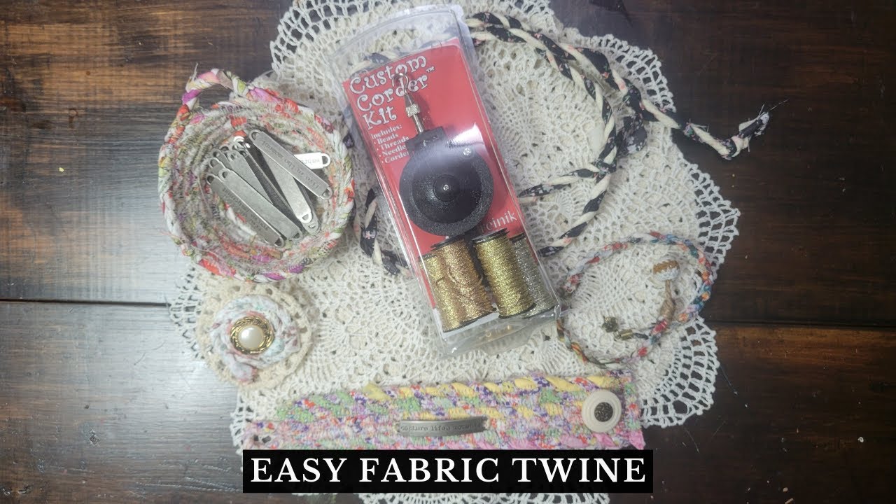 Easy and Fast Fabric Twine with the Kreinik Custom Corder - No Hand Twisting
