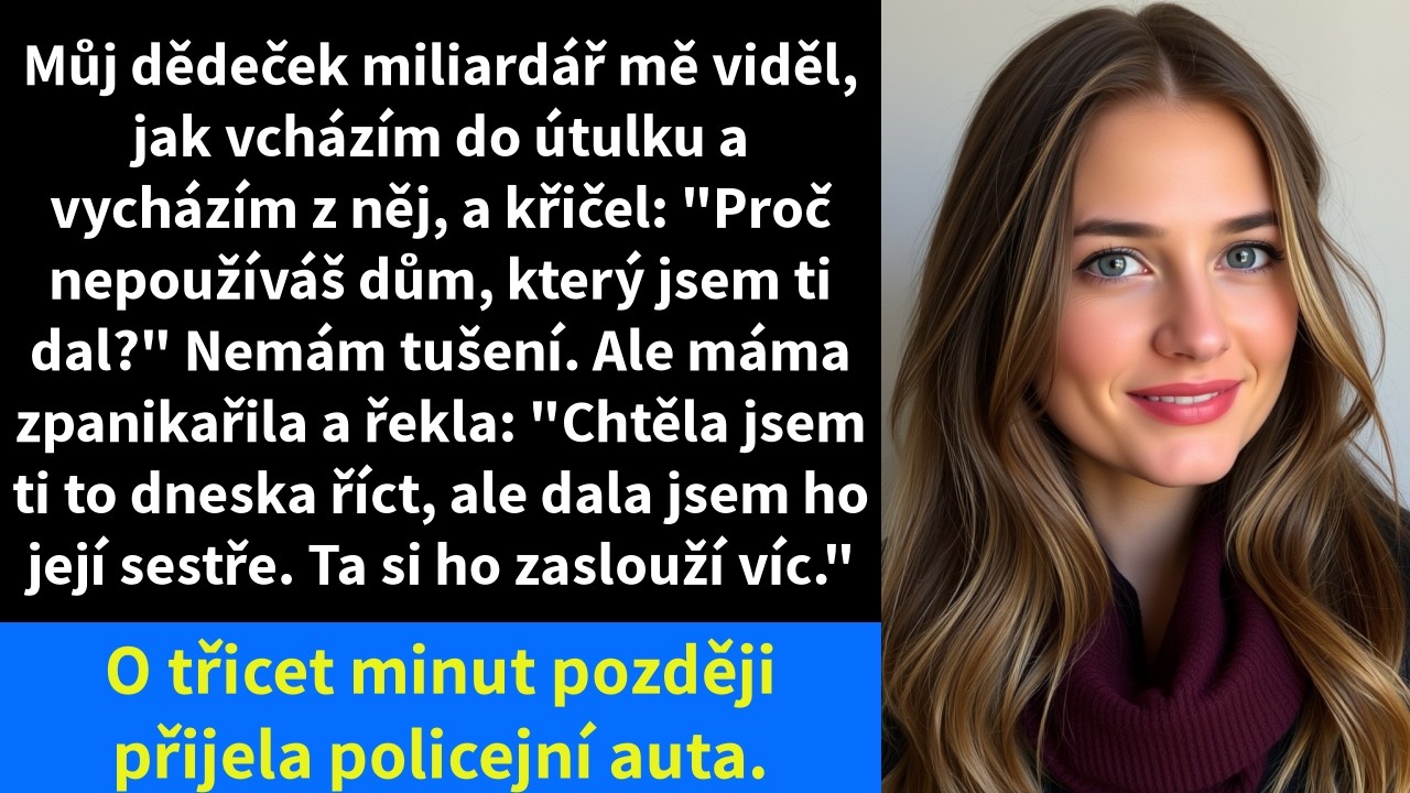 Můj dědeček miliardář mě viděl, jak vcházím do útulku a vycházím z něj, a křičel: