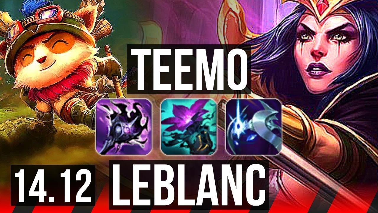 TEEMO vs LEBLANC (TOP) | Rank 2 Teemo, 10/3/17, 1300+ games, Dominating | BR Challenger | 14.12