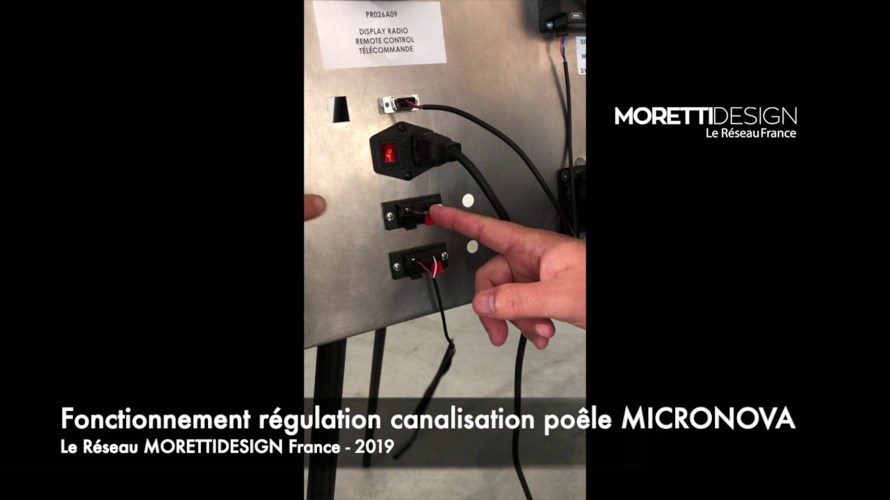 Fonctionnement régulation canalisation poêle MICRONOVA - MORETTIDESIGN