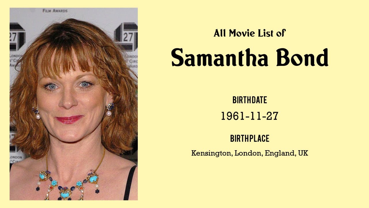 Samantha Bond Movies list Samantha Bond| Filmography of Samantha Bond