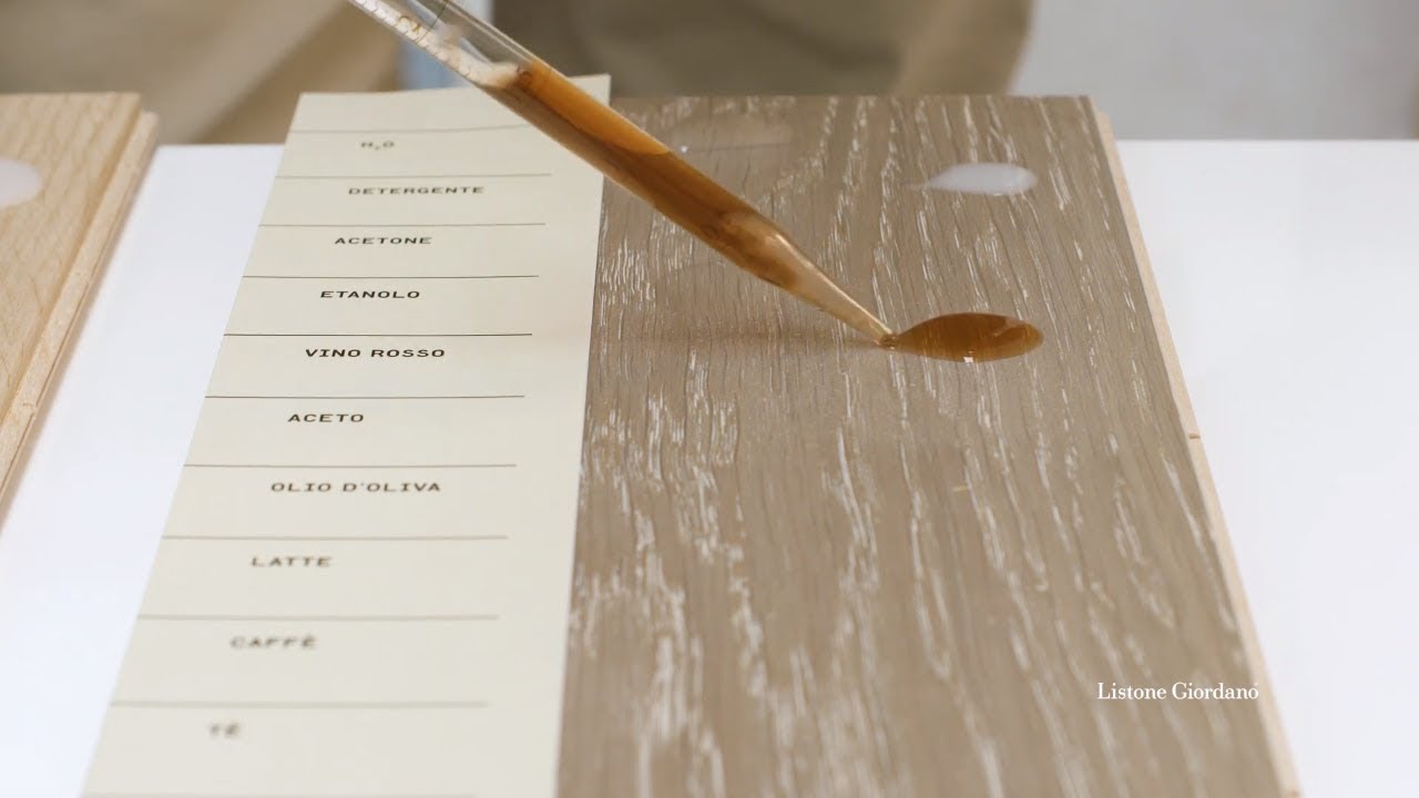Test parquet resistenza ai liquidi - Listone Giordano