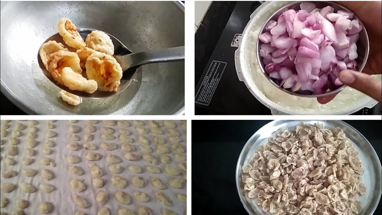 மொரு மொரு வெங்காய கிள்ளு வத்தல்-வடாம்-Killu vadam in Tamil-வத்தல்-Onion vadagam-Onion vathal