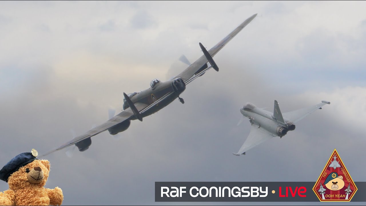 LIVE SHOW TED HQ EUROFIGHTER TYPHOON FGR4 ACTION, ME262, P-51 & SPITFIRE BBMF RAF CONINGSBY 17.07.23