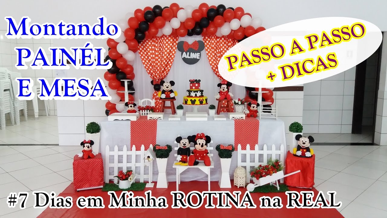 Montando  PAINÉL e DECORAÇÃO de MESA para FESTA- VLOG 2 # 7Dias em Minha ROTINA na REAL