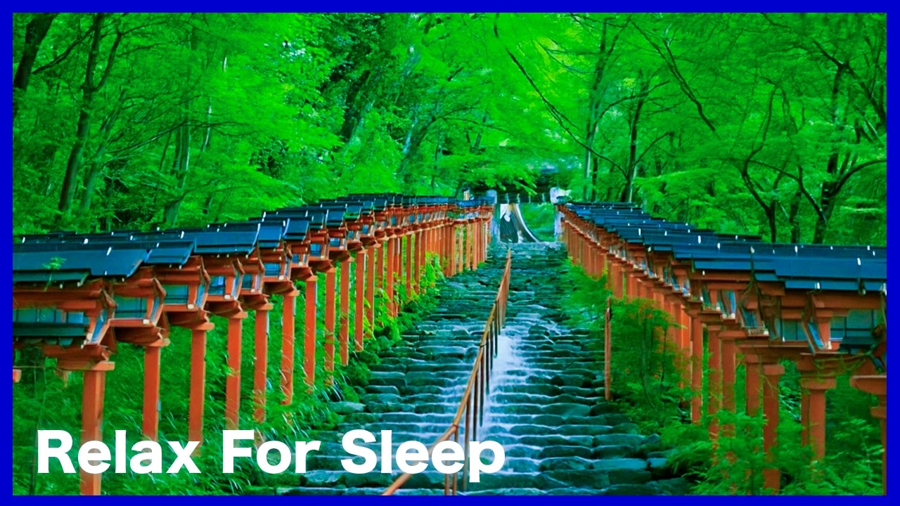 Temple Stairs Stream | Gentle Water Sounds 【 for Sleep 】