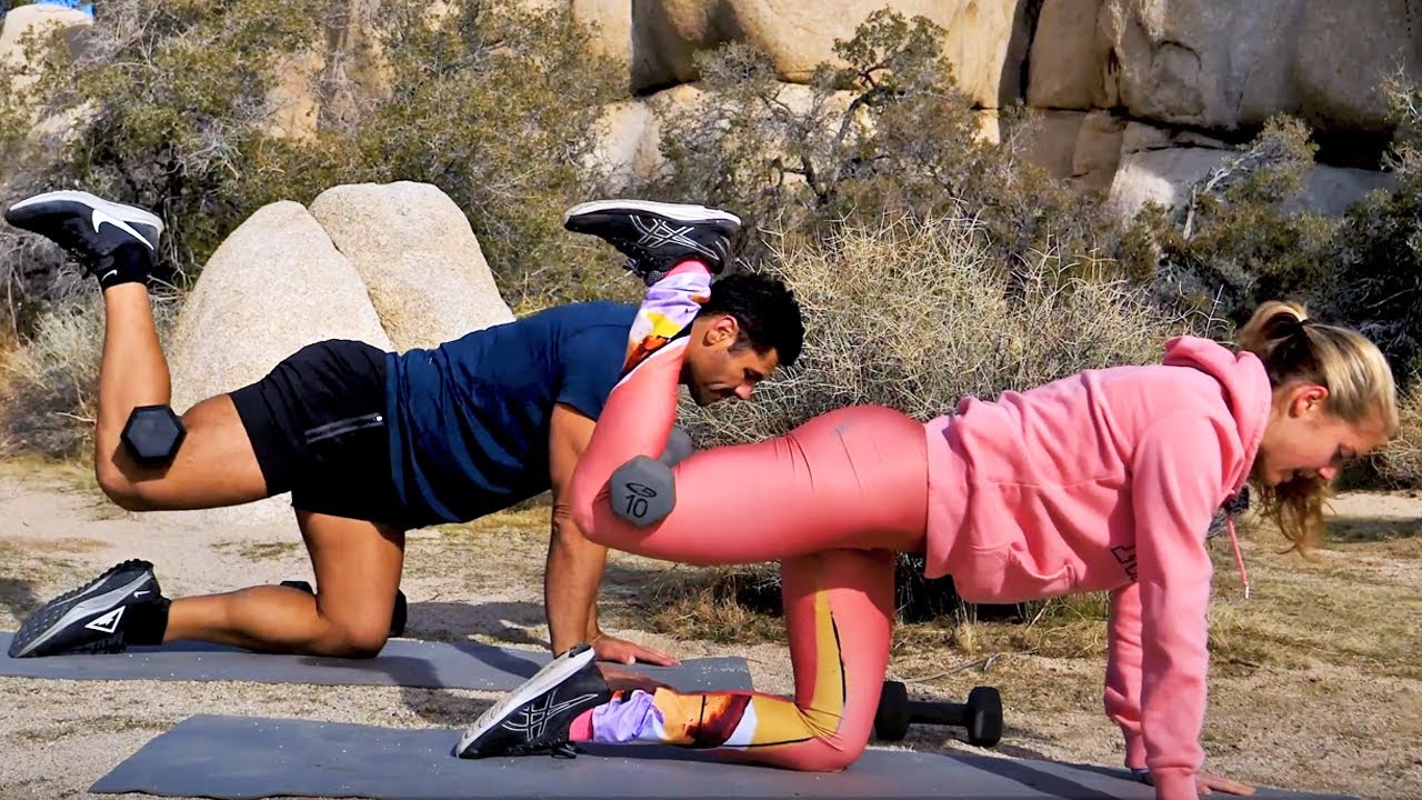25 min Full Body Mat Workout with Weights - Workout Like a Celebrity - Day 4